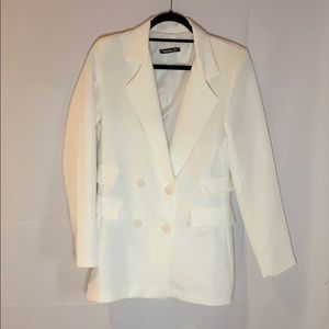 White Boyfriend Blazer
